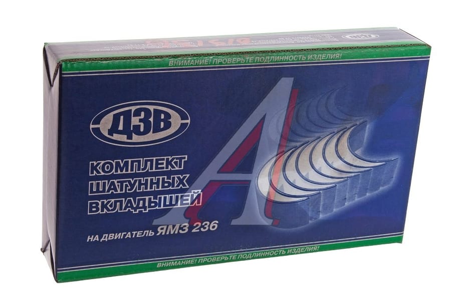 Вкладыши ЯМЗ-236 шатунные d+0.25 ДЗВ