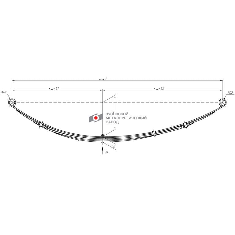 Рессора ГАЗ-24, 3102, 31029, 3110 задняя (5 листов) L=1397мм ЧМЗ