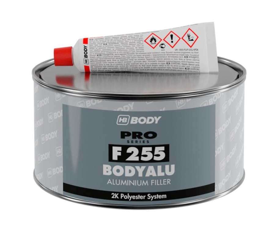 Шпатлевка с алюминиевым наполнителем PRO F255 ALU 1кг BODY