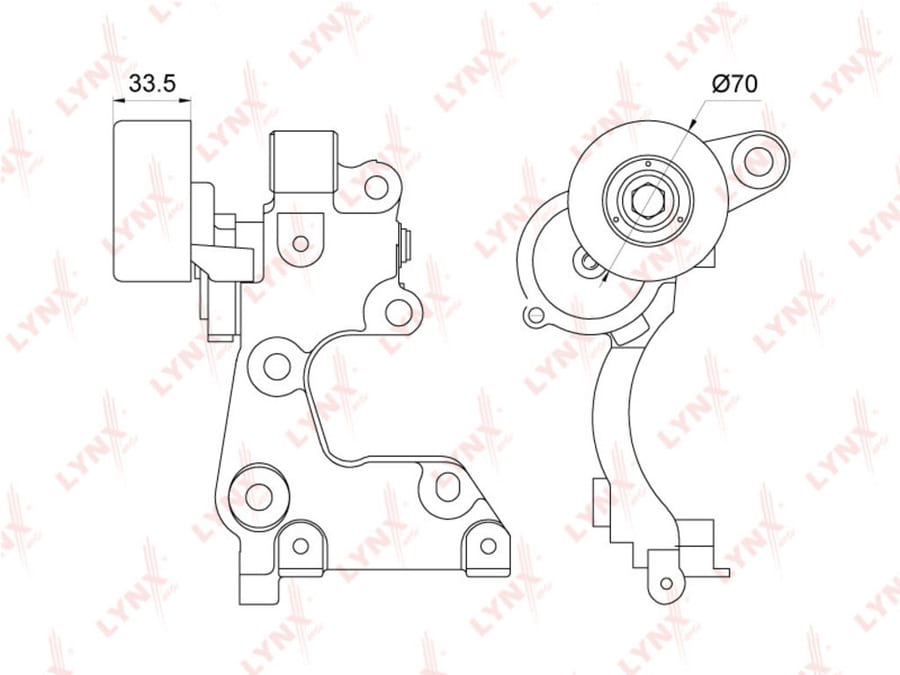 Натяжитель приводного ремня TOYOTA Land Cruiser Prado (J120) (1GR-FE) LYNX