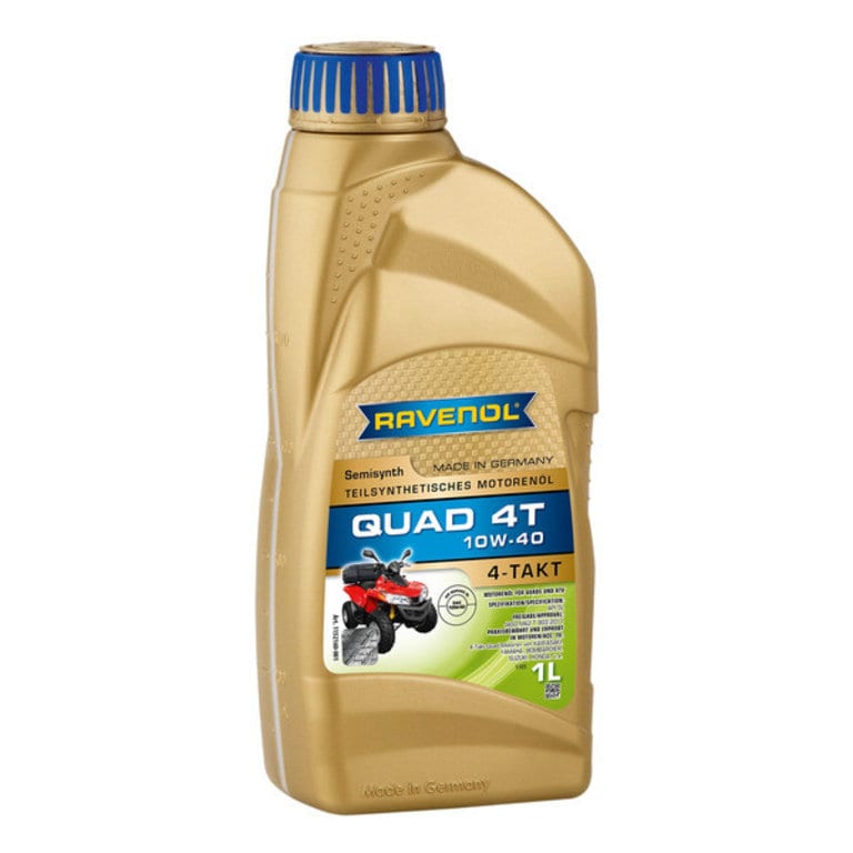 Масло моторное для 4-х тактных двигателей квадроциклов RAVENOL QUAD 4T 10W40 п/синт.1л