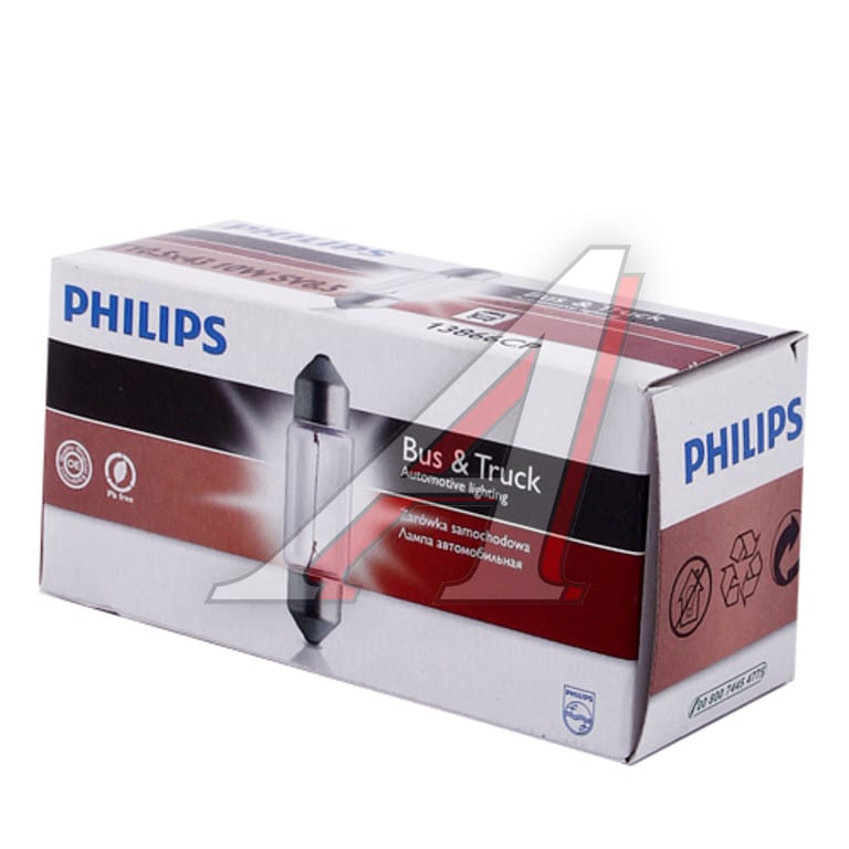 Лампа 24V C10W SV8.5-8 43мм PHILIPS
