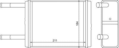 Радиатор отопителя ГАЗ-3307 медный 3-х рядный ШААЗ