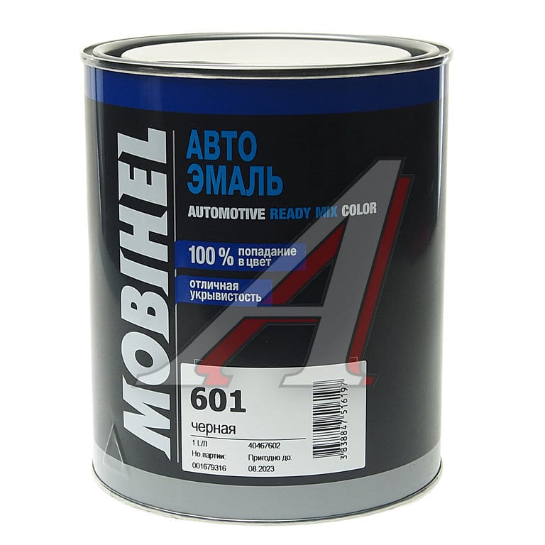 Краска 601 черная 1л Helios MOBIHEL