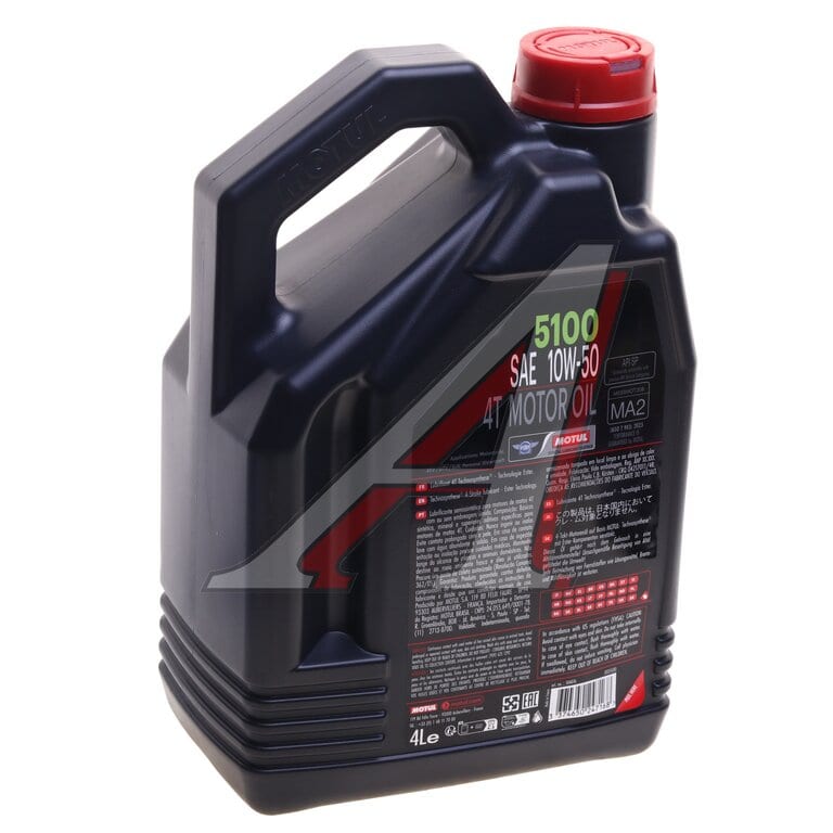 Масло моторное для 4-х тактных двигателей MOTUL 5100 ESTER 4T 10W50 п/синт.4л