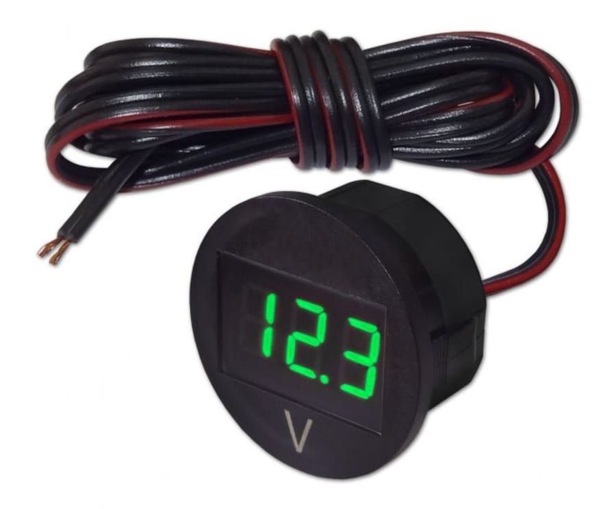 Индикатор напряжения светодиодный 12/24V зеленая подсветка ЭНЕРГОМАШ