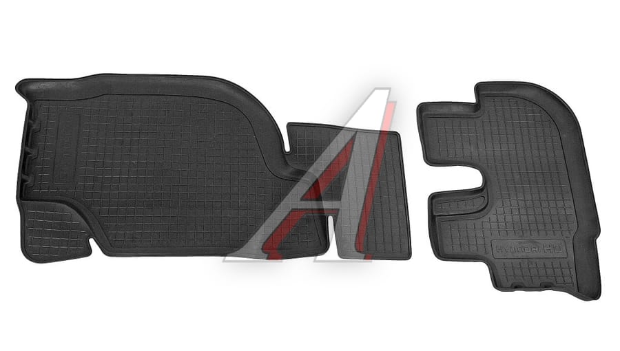 Коврик салона HYUNDAI HD65, 72, 78 резина черный (2 предм.) OE