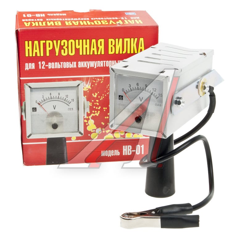 Вилка нагрузочная для измерения заряда АКБ 12V, емкость до 190А/ч, ток нагрузки 100А ОРИОН
