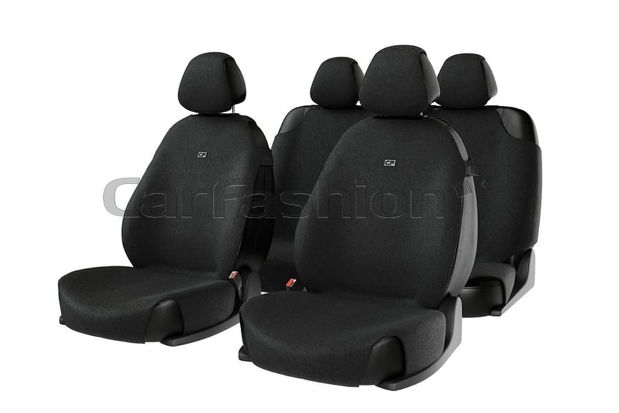 Авточехлы (майка) полиэстер черно-серые (7 предм.) Forum CARFASHION