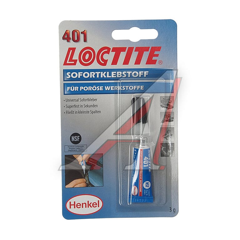 Клей универсальный цианоакрилатный 401 блистер 3г LOCTITE