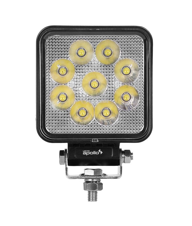 Фара рабочего света квадратная 100x100x45мм 27Вт (9 светодиодов) IP68 Spot LIGHTSAPOLLO