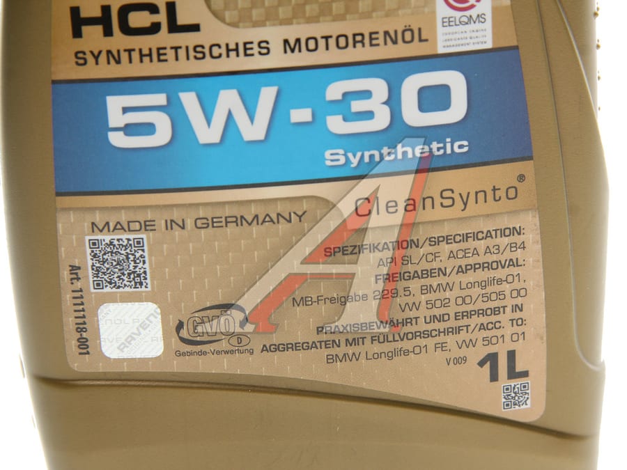 Масло моторное RAVENOL HCL 5W30 синт. ACEA A3/В4 1л