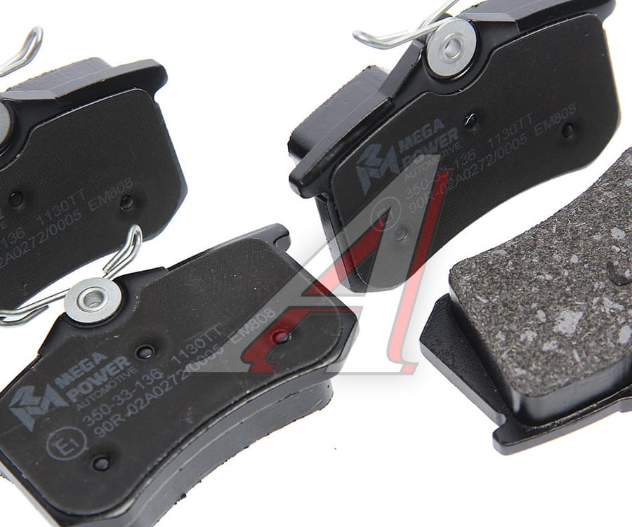 Колодки тормозные VW AUDI SEAT SKODA задние (4шт.) MEGAPOWER