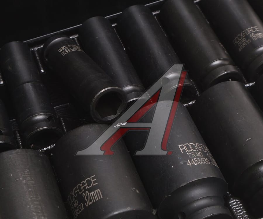 Набор головок торцевых 1/2" 10-36мм ударных 17 предметов в кейсе ROCKFORCE