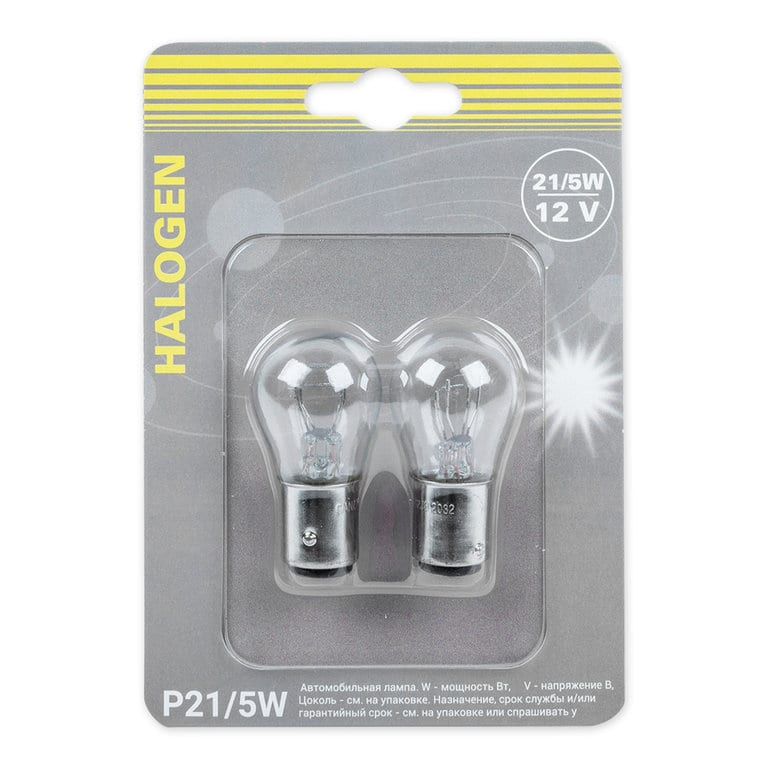 Лампа 12V P21/5W BAY15d блистер (2шт.) GANZ