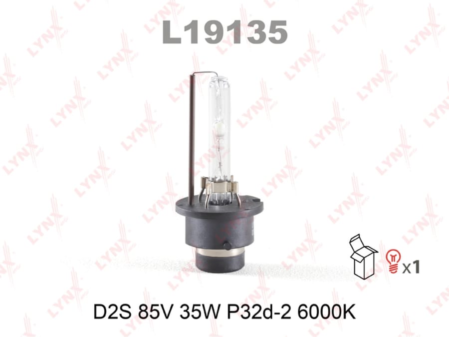 Лампа ксеноновая D2S 35W P32d-2 6000K Xenon LYNX