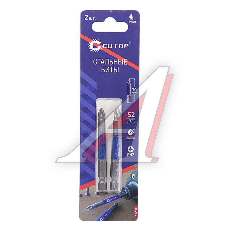 Набор бит 1/4" PH2 70мм 2шт. CUTOP