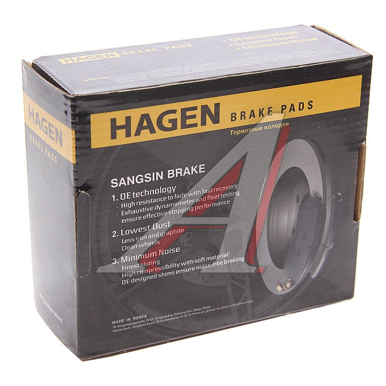Колодки тормозные TOYOTA Venza (09-) задние (4шт.) HAGEN SANGSIN
