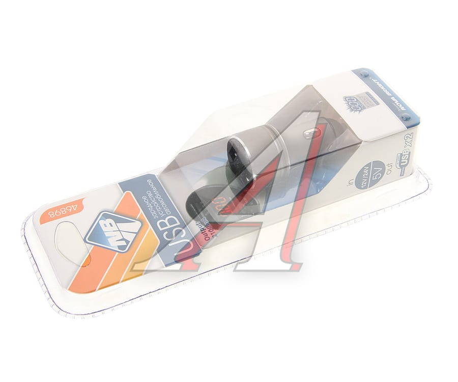 Устройство зарядное в прикуриватель 2USB 12-24V с вольтметром NOVA BRIGHT