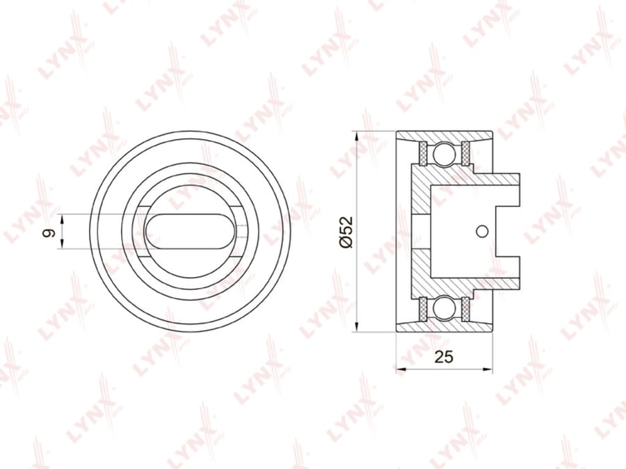 Ролик ГРМ KIA Rio, Sephia (1.5/1.6) MAZDA 323 (BG) (1.3/1.6) натяжителя LYNX