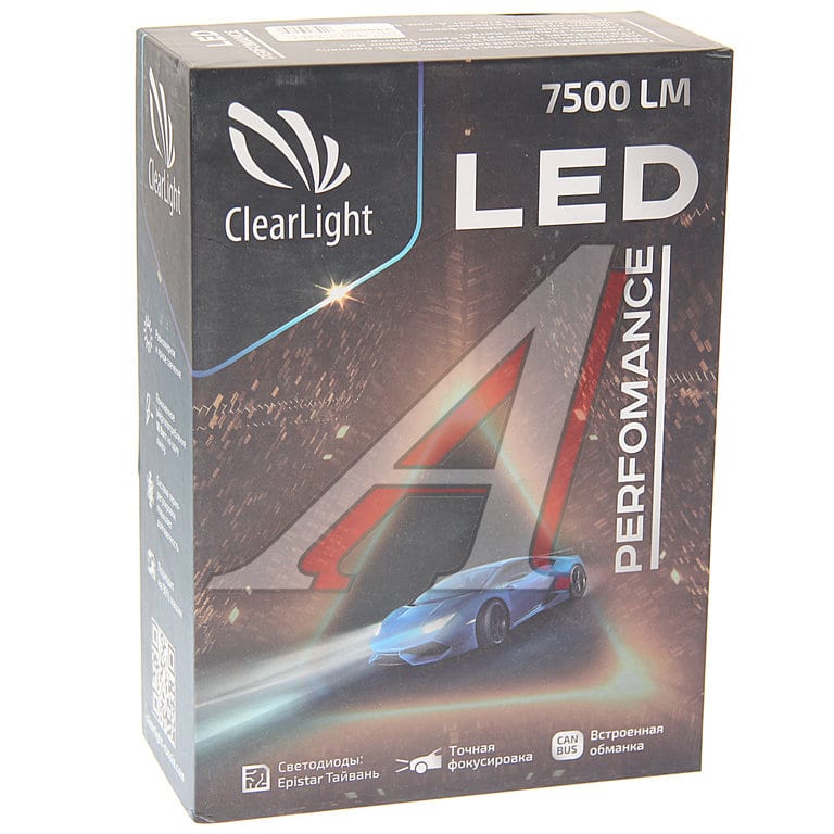 Лампа светодиодная 12V H11 PGJ19-2 7500LM (2шт.) Performance CLEARLIGHT