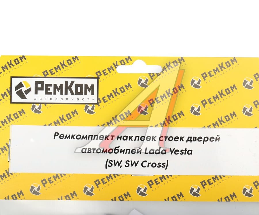 Наклейка ЛАДА Vesta, Cross, Cross SW на стойку двери комплект РЕМКОМ