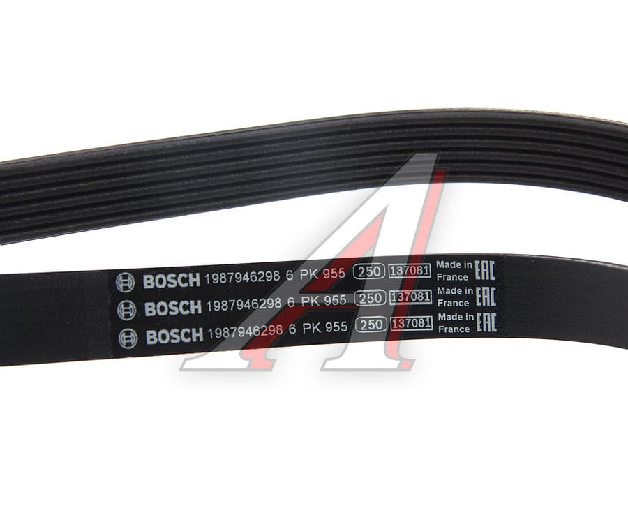 Ремень приводной поликлиновой 6PK955 HYUNDAI Elantra (06-), i20, i30 KIA Cerato генератора BOSCH