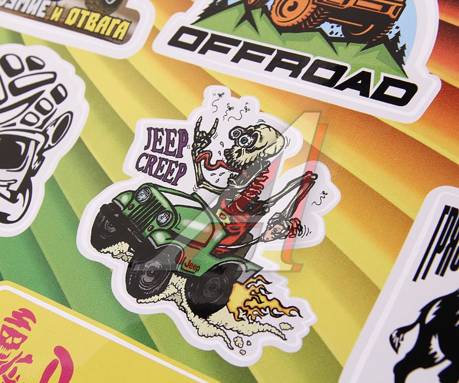 Наклейка виниловая вырезанная "Stiker-boom 4х4 №3 " 35х50см в наборе 1 лист AUTOSTICKERS