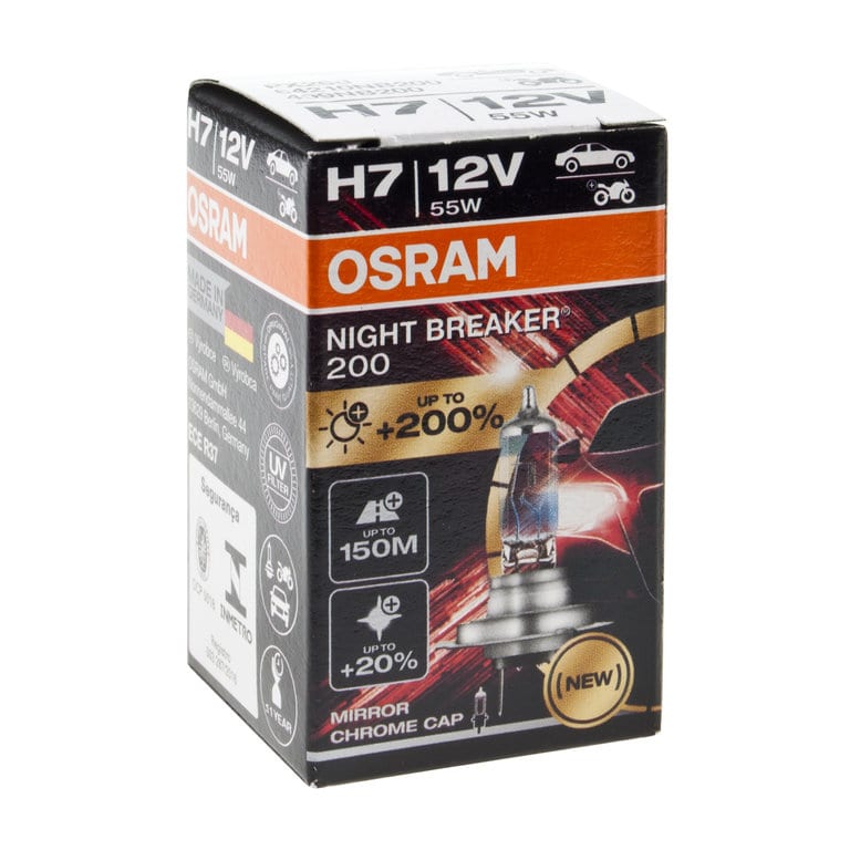 Лампа 12V H7 55W PX26d +200% 3700K Night Breaker 200 OSRAM