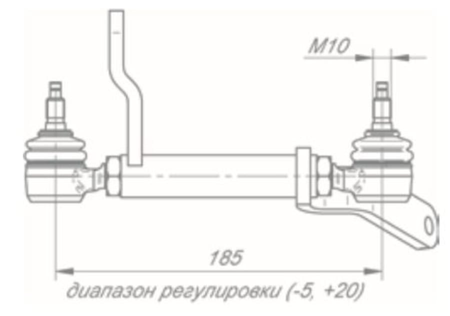 Тяга КАМАЗ-5490 привода КПП задняя в сборе ROSTAR
