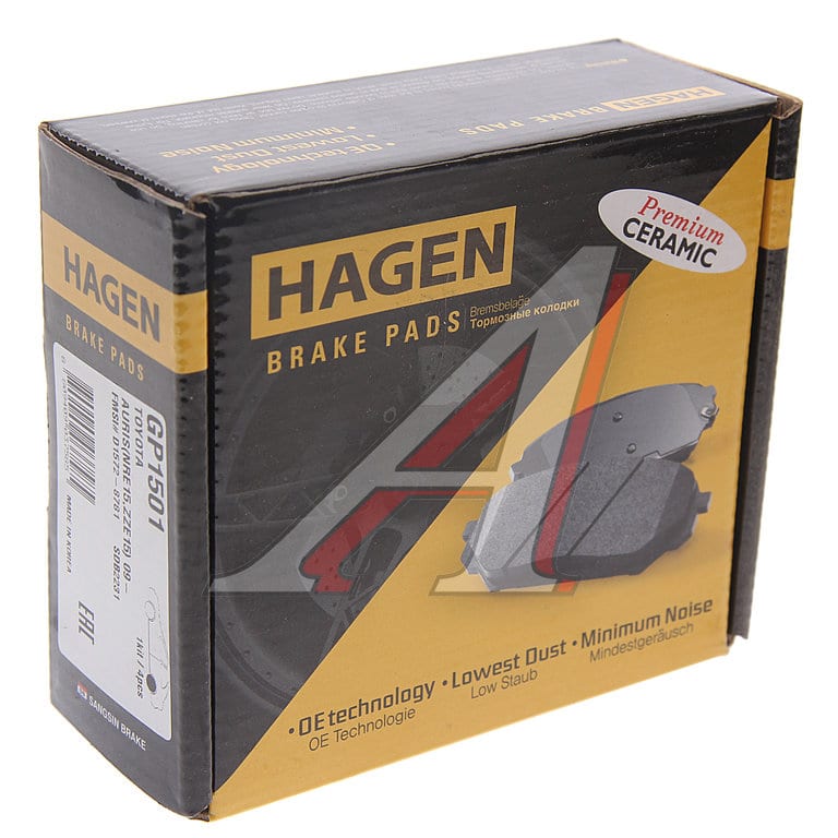 Колодки тормозные TOYOTA Auris (12-), Corolla (13-) задние (4шт.) HAGEN SANGSIN