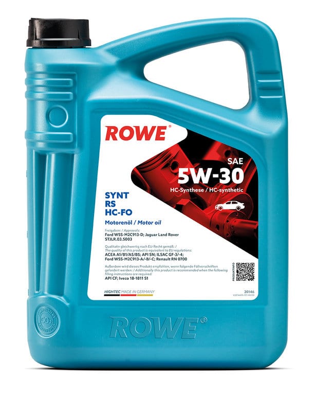 Масло моторное ROWE HIGHTEC SYNT RS A1/B1/A5/B5/SN/CF/GF-3/4 5W30 HC-FO синт.5л