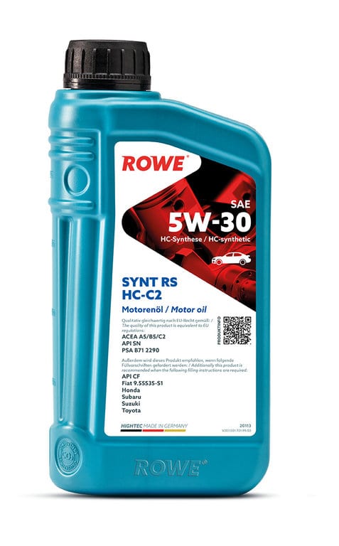Масло моторное ROWE HIGHTEC SYNT RS SN/CF/C2/A5/B5 5W30 синт.1л