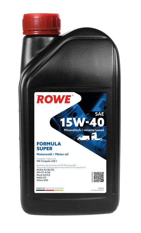 Масло моторное ROWE HIGHTEC FORMULA SUPER E2/SG/CF-4 15W40 синт.1л