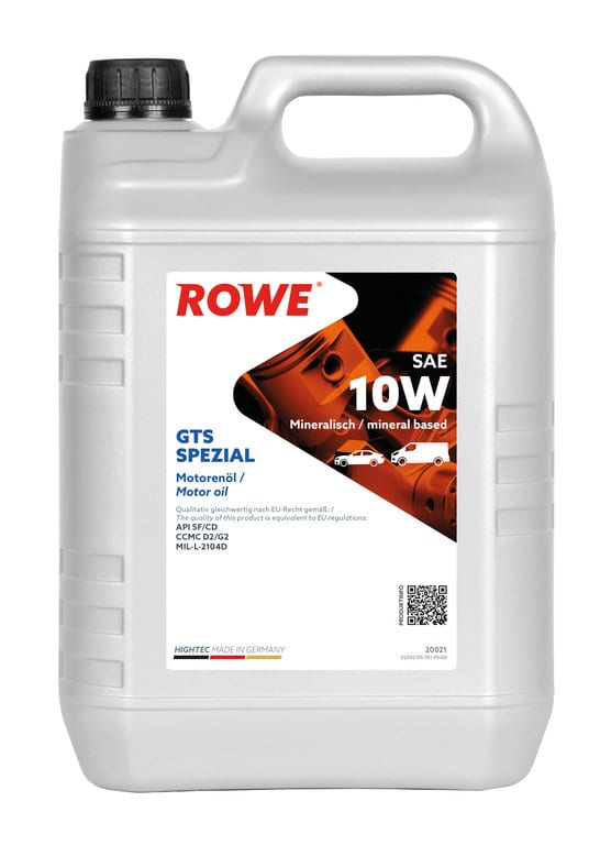 Масло моторное ROWE HIGHTEC GTS SPEZIAL 10W SF/CD/D2/G2 мин.5л