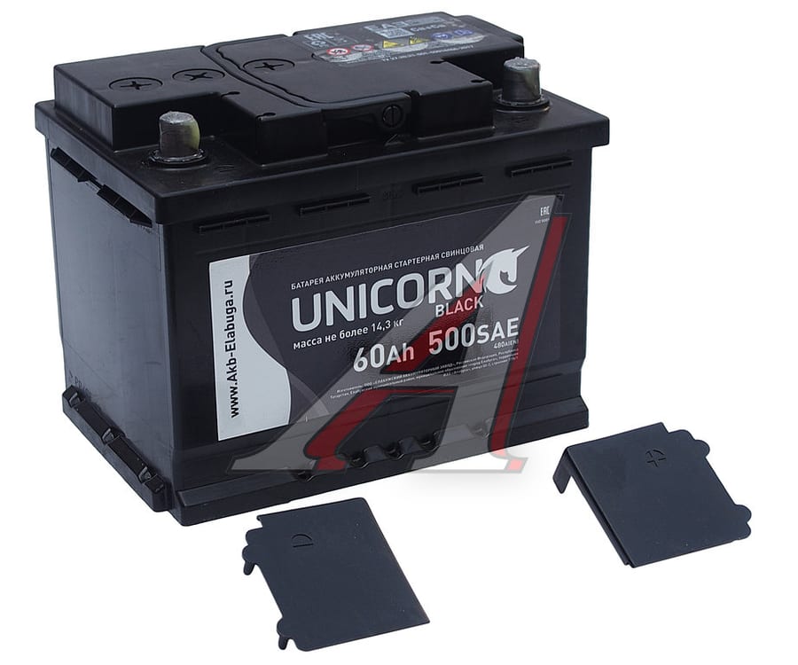 Аккумулятор UNICORN Black 60А/ч обратная полярность