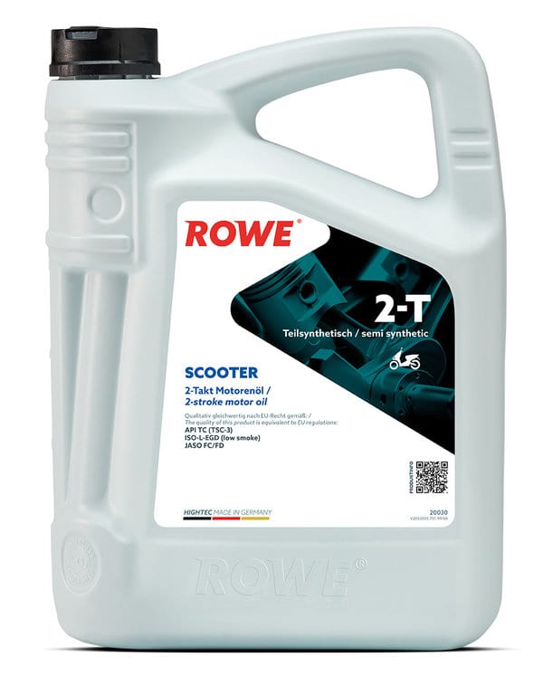 Масло моторное для 2-х тактных двигателей ROWE HIGHTEC 2-T SCOOTERS FC/FD п/синт.5л
