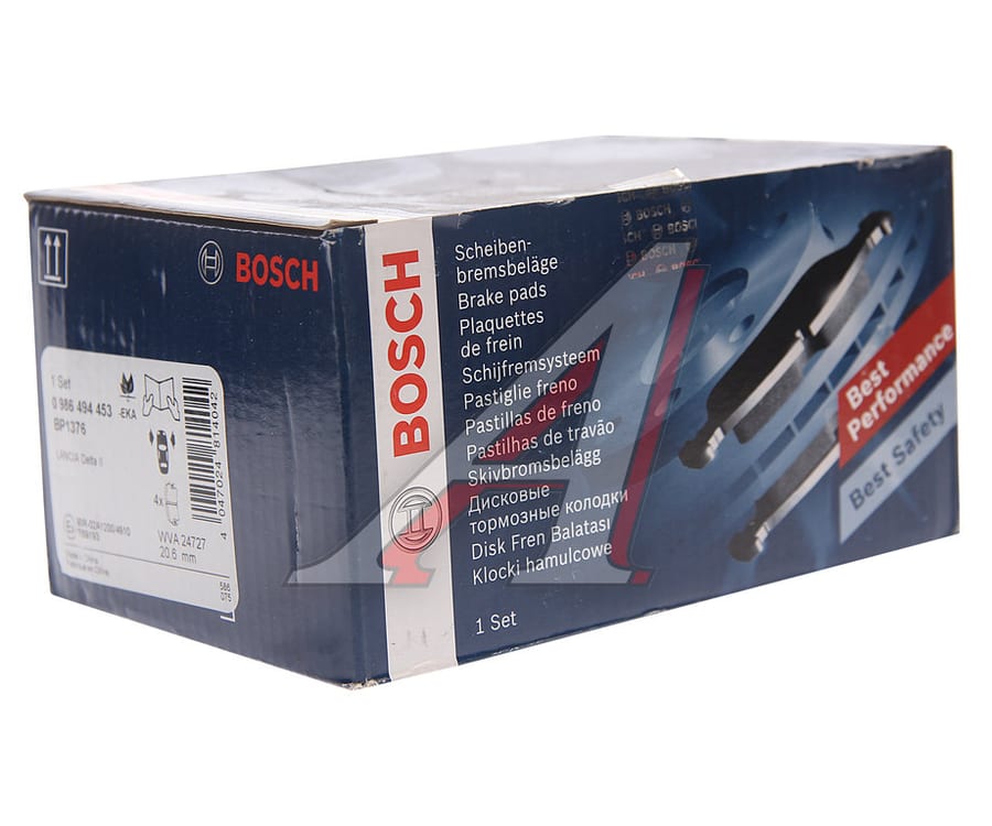 Колодки тормозные FIAT Doblo (10-) передние (4шт.) BOSCH