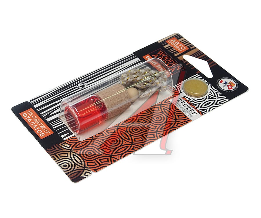 Ароматизатор подвесной жидкостный (Tutti Frutti) с деревянной крышкой Wooden Aroma FOUETTE