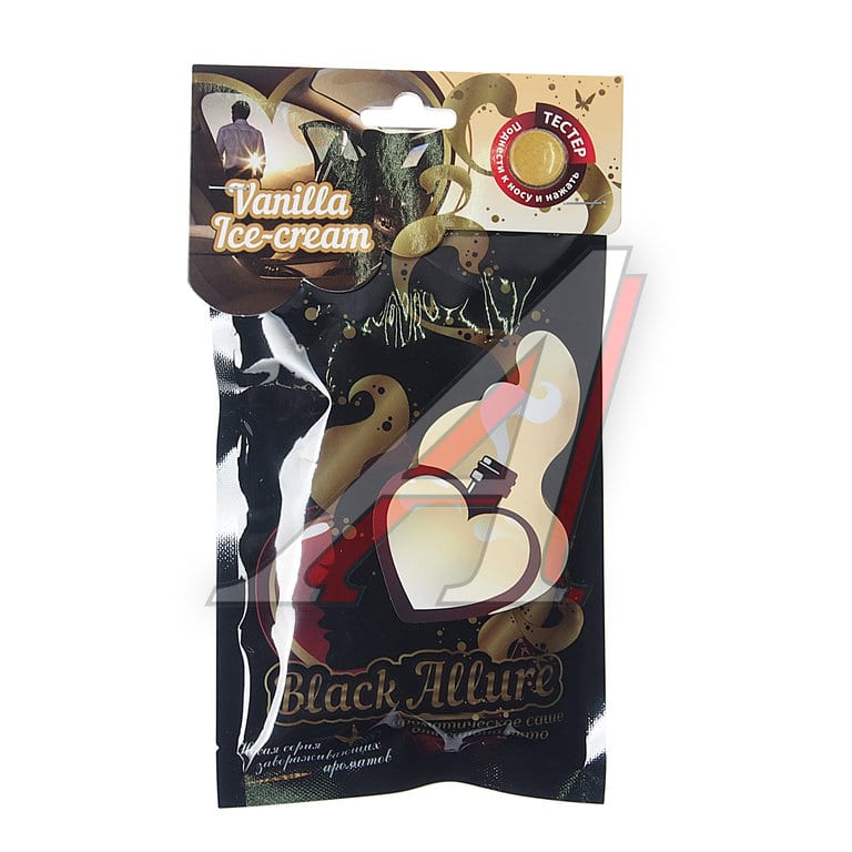 Ароматизатор подвесной саше (Vanilla Ice-cream) Black Allure FOUETTE