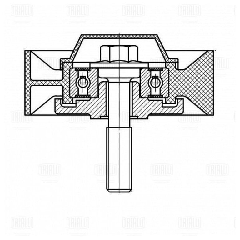 Ролик приводного ремня VW Polo (09-) AUDI A3 (10-13) SKODA Fabia (10-) (1.2) обводной TRIALLI