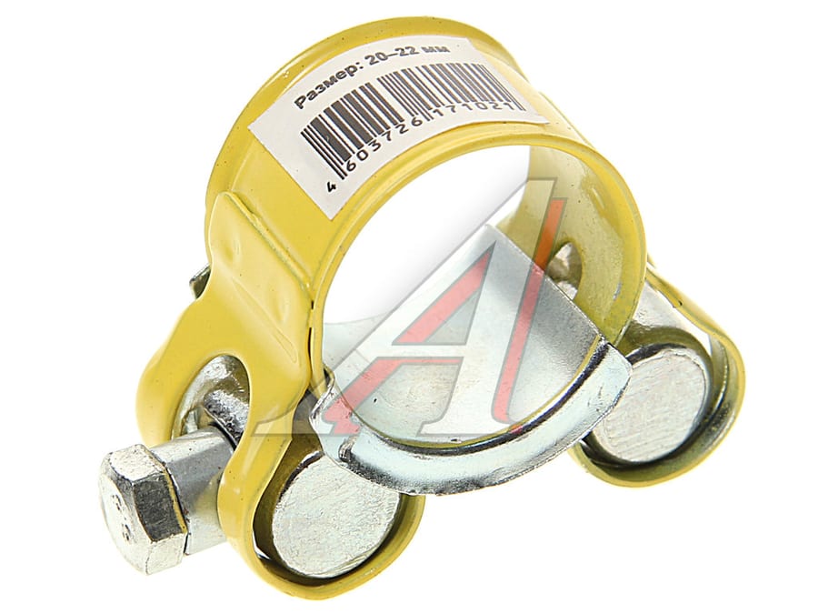 Хомут силовой d=020-022 (21) желтый COMFORT