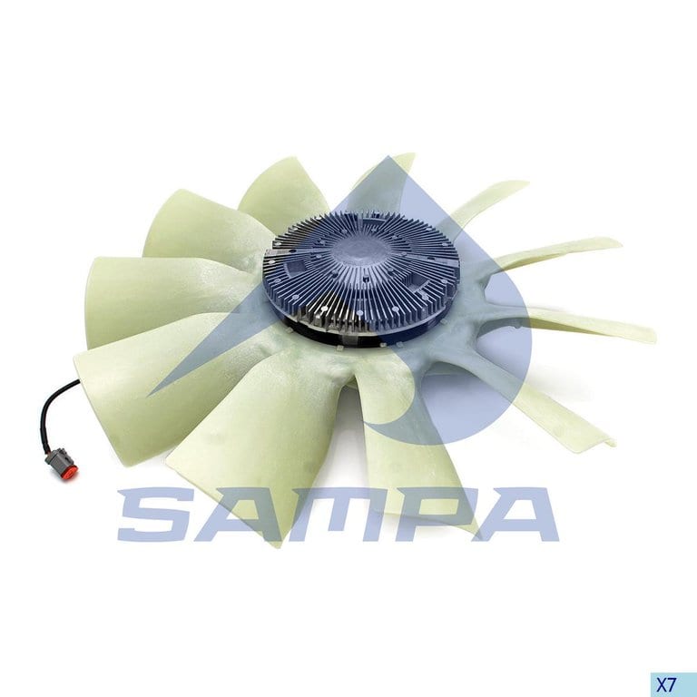 Вентилятор SCANIA P, G, R, T series (04-) в сборе с вискомуфтой SAMPA