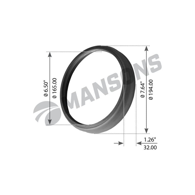 Кольцо VOLVO F12 ступицы уплотнительное пластик (168x188/192.5x30) MANSONS
