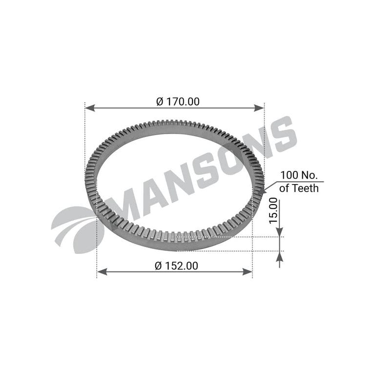 Кольцо АБС BPW (z=100) MANSONS