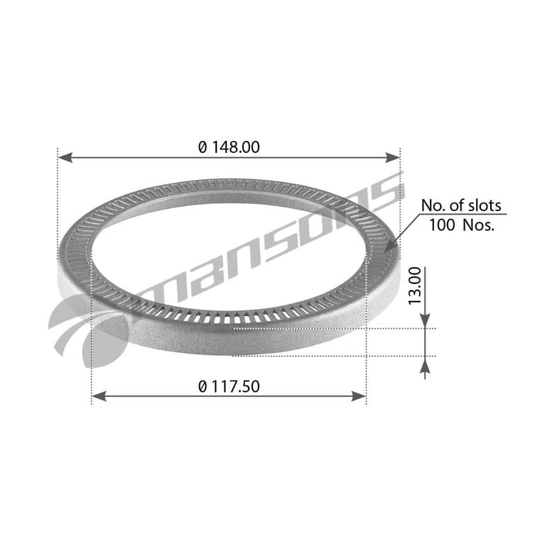Кольцо АБС DAF (118x148x13.3) MANSONS