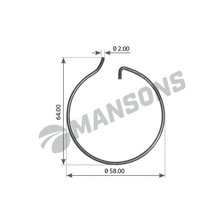 Кольцо стопорное BPW ступицы (54x2) MANSONS
