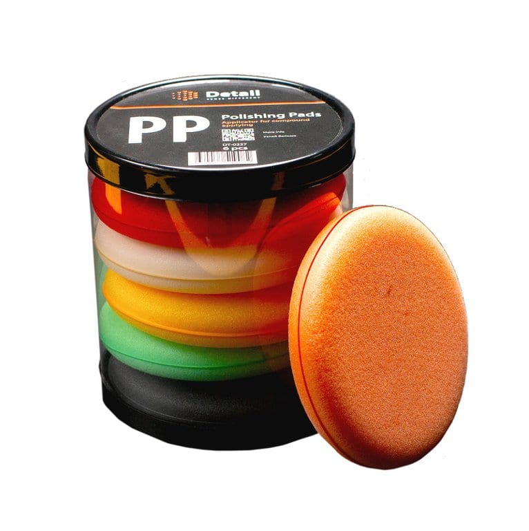 Комплект аппликаторов для полировки кузова поролон 10.5х2см 6шт. PP Polishing Pads DETAIL