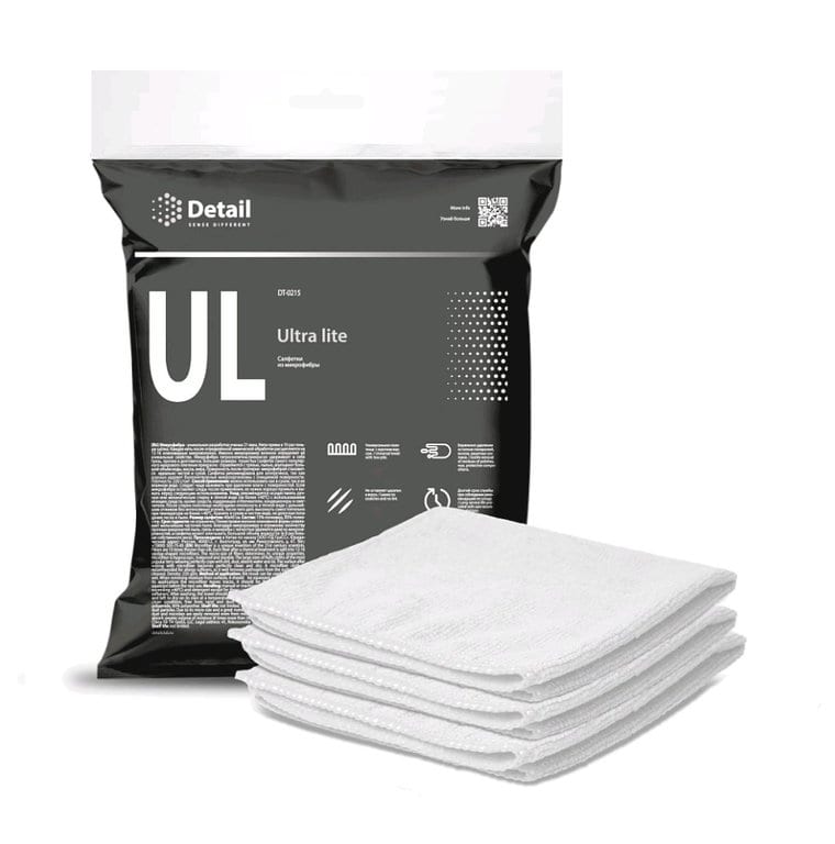 Салфетка микрофибра для очистки кузова 40x40 (3шт.) Ultra Lite DETAIL