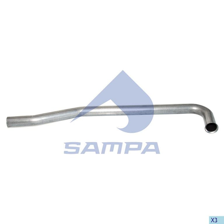Труба приемная глушителя MAN L2000 с треугольным фланцем SAMPA